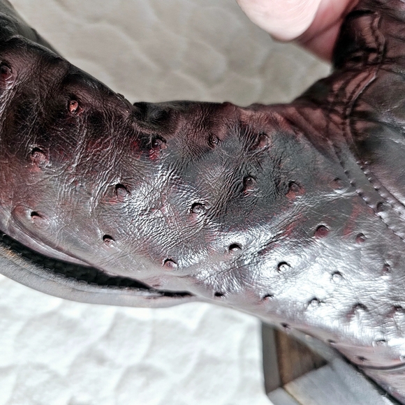 Nocona leather cowboy boots ostrich 10.5 made in the USA - Picture 4 of 7